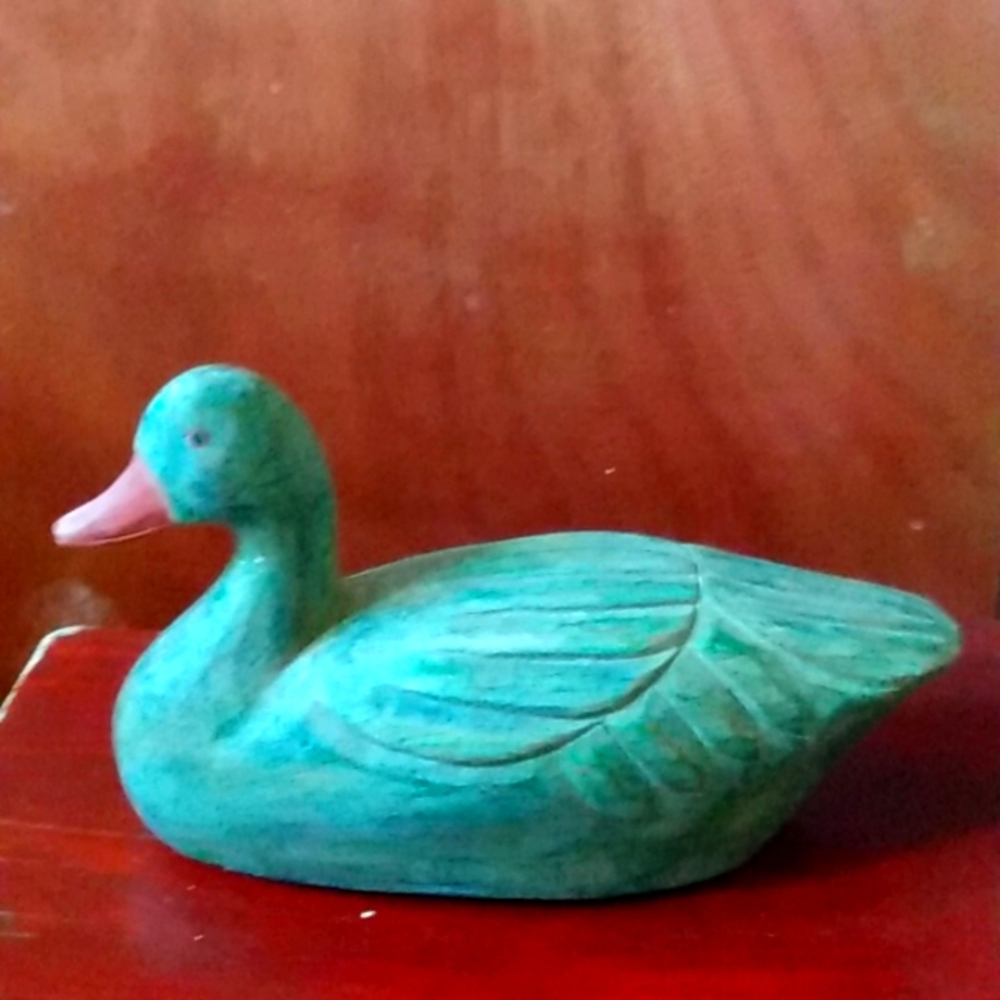 ANTIQUE VINTAGE HAND CARVED WOOD DUCK DECOY ~ SOLID WOOD ~ RARE